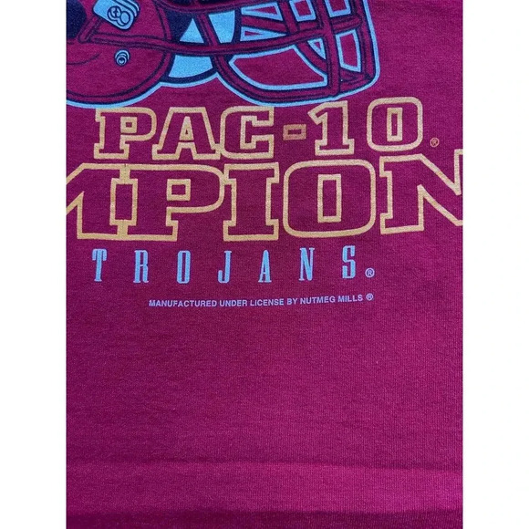 RARE Vintage 1995 USC Rose Bowl PAC-10 Champions Single Stitch Collar TShirt USA - Picture 6 of 10